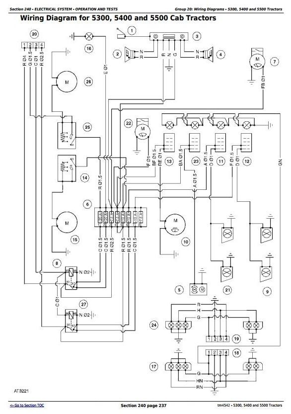 John Deere 5300, 5400 and 5500 Tractors Diagnosis and Tests Service Manual (tm4542)