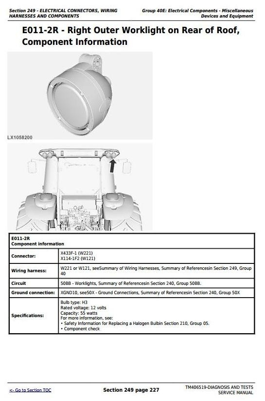 John Deere 6090MC/RC, 6100MC/RC, 6110MC/RC Tractors Diagnosis and Tests Service Manual (TM406519)