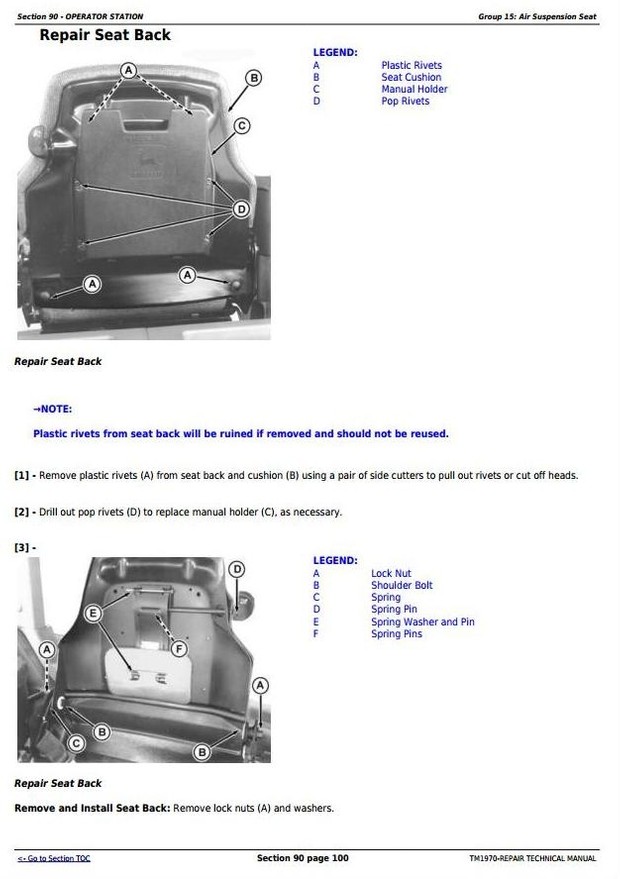 John Deere 8120, 8220, 8320, 8420, 8520 (Worldwide Edition) Tractors Service Repair Manual (TM1970)