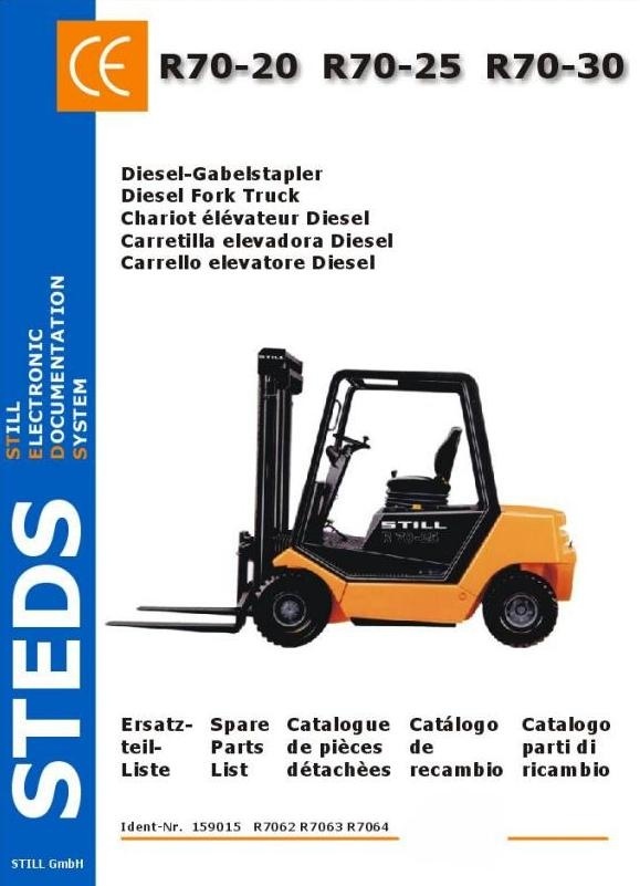 Still Diesel Fork Truck R70-20, R70-25, R70-30: DFG R7062, R7063, R7064 Parts Manual