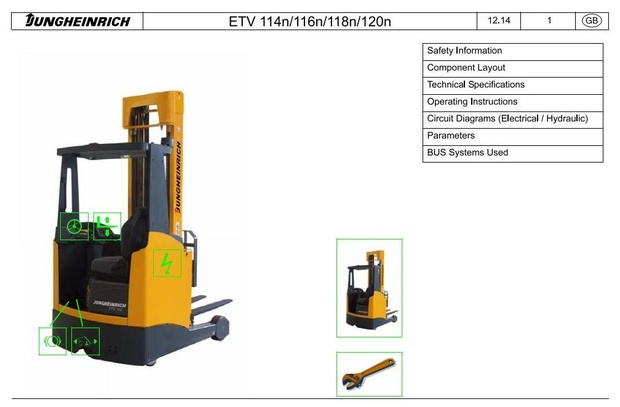 Jungheinrich Reach Truck: ETV114N, ETV116N, ETV118N, ETV120N (from 05.2012) Service Manual
