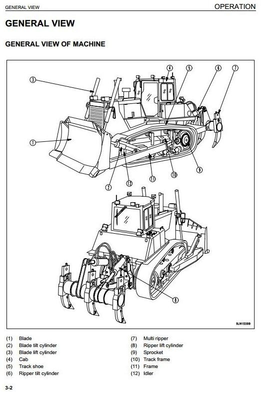 Komatsu Crawler Dozers D155AX-6 sn:80001 and up Operating and Maintenance Instructions
