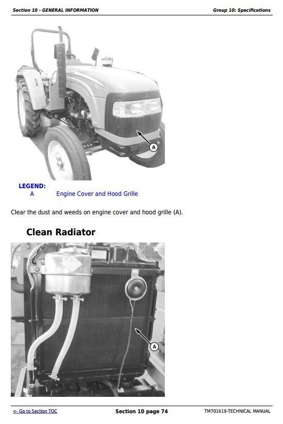 John Deere 550, 554, 5055B, 600, 604, 650, 654, 700, 704 China Tractors Technical Manual (TM701619)