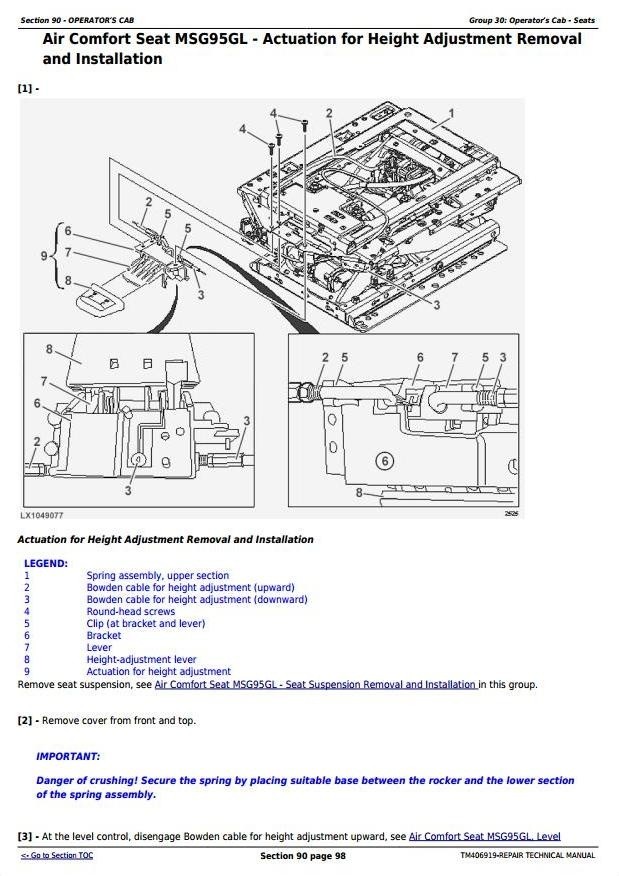 John Deere 6145R, 6155R, 6155RH, 6175R, 6195R, 6215R Tractors Repair Technical Manual (TM406919)