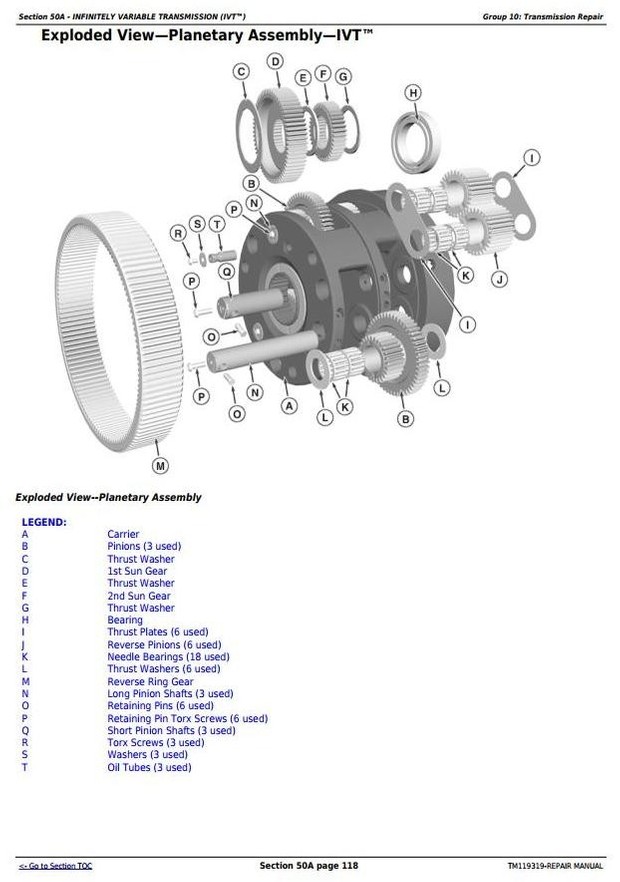 John Deere 8320RT, 8345RT, 8370RT 8RT RW (S.N.: 912001-) Tractors Service Repair Manual (TM119319)