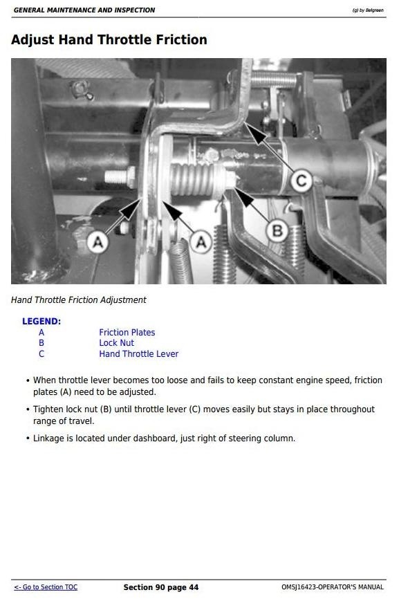John Deere 904, 1054, 1204 and 1354 2WD or MFWD China Tractors Operator's Manual (OMSJ16423)