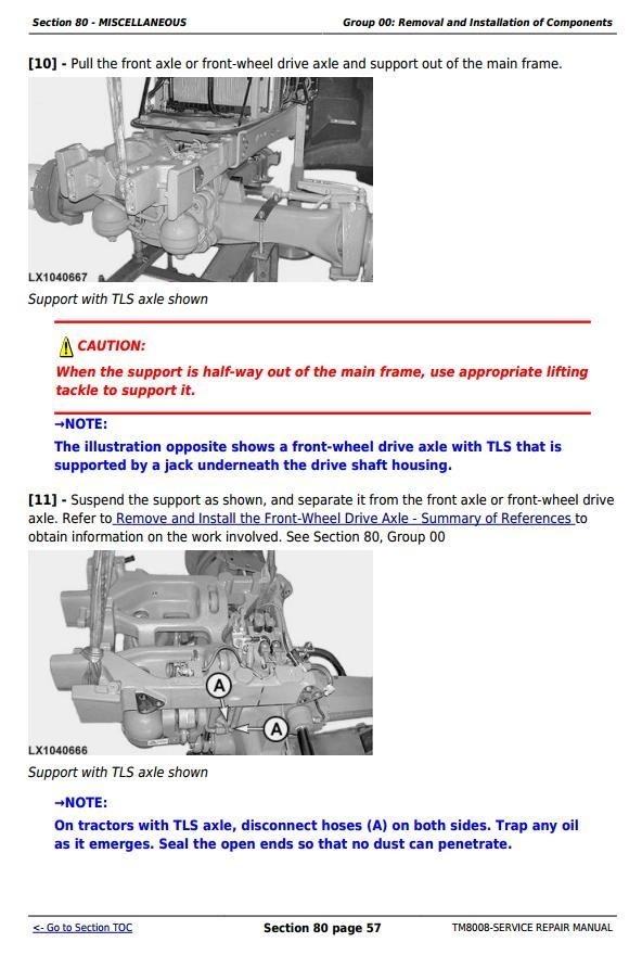 John Deere 6230, 6330, 6430, 6530 & 6630 Premium European Tractors Service Repair Manual (TM8008)