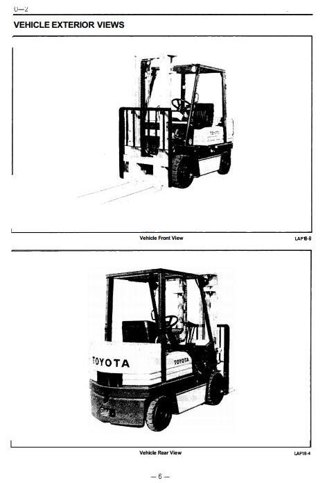 Toyota Diesel Forklift Truck: 5FDC20, 5FDC25, 5FDC30 Workshop Service Manual