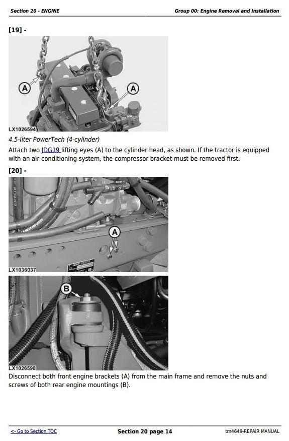 John Deere 6215, 6415, 6615, 6715 - 2WD or MFWD Tractors Service Repair Manual (tm4649)