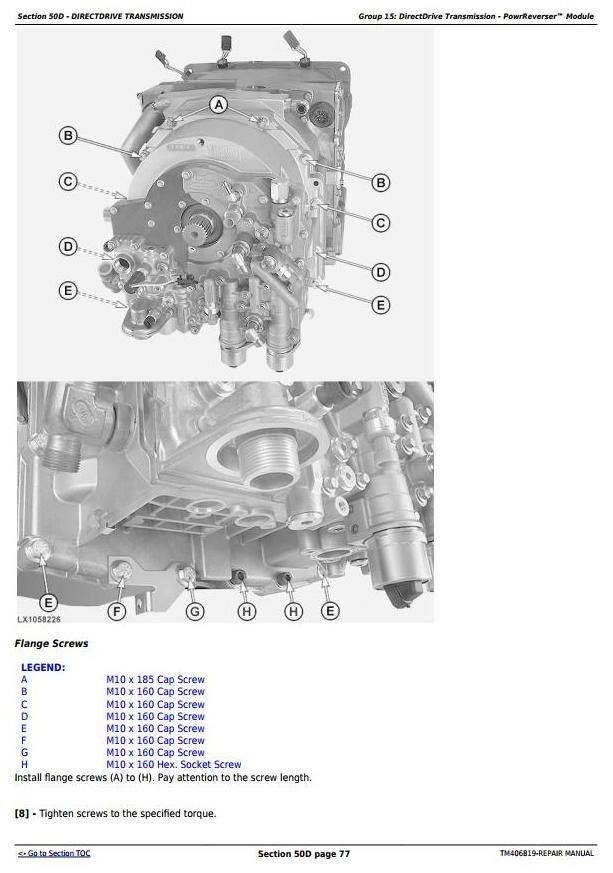 John Deere 6110R, 6120R, 6130R and 6135R (Final Tier 4) Tractors Service Repair Manual (TM406819)