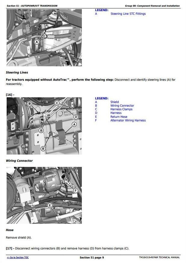 John Deere 8225R, 8245R, 8270R, 8295R, 8320R, 8345R Tractors Service Repair Manual (TM104319)