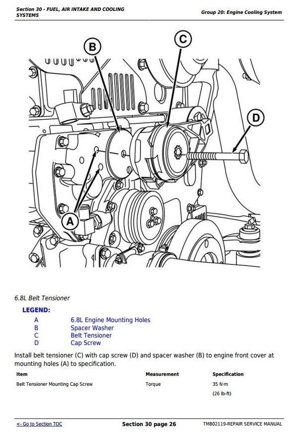 John Deere 7185J, 7195J, 7205J, 7210J, 7225J (Worldwide) Tractors Service Repair Manual (TM802119)