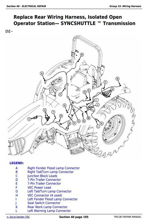 John Deere 5225, 5325, 5425, 5525, 5625, 5603 Tractors Repair Service Manual (TM2187)