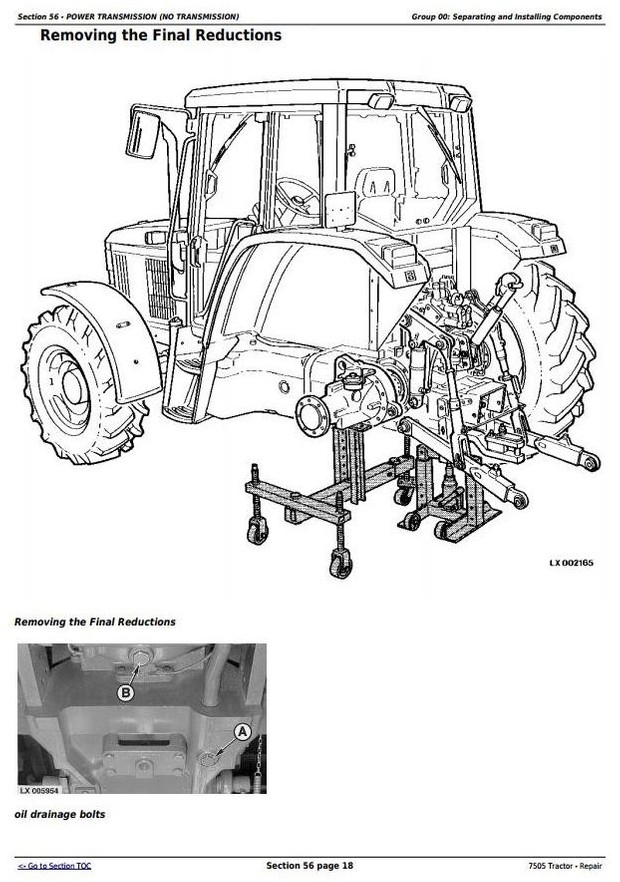 John Deere 7505 Tractor - 2WD or MFWD Service Repair Manual (tm4868)