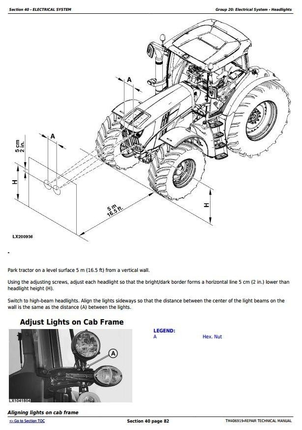 John Deere 6145R, 6155R, 6155RH, 6175R, 6195R, 6215R Tractors Repair Technical Manual (TM406919)