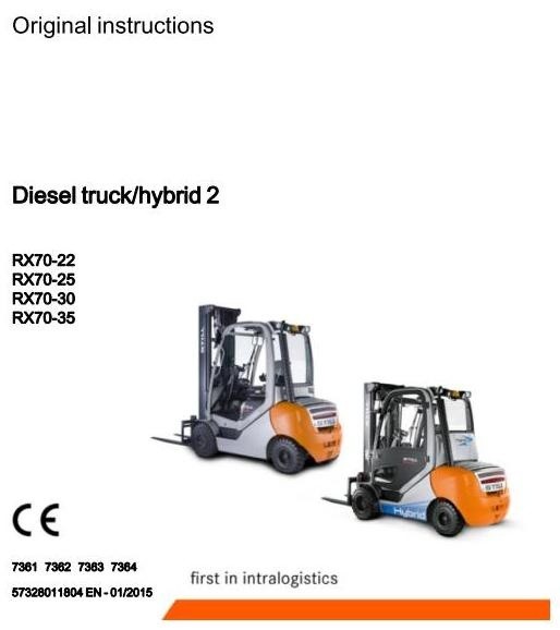 Still Forklift Truck RX70-22D, RX70-25D, RX70-30D, RX70-35D: 7361, 7362, 7363, 7364 Operating Manual