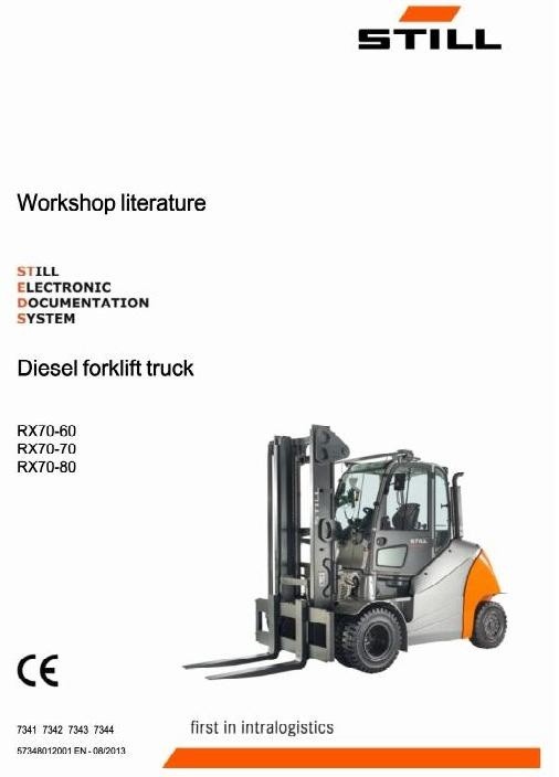 Still Diesel Forklift Truck Type RX70-60, RX70-70, RX70-80: 7341, 7342, 7343, 7344 Service Manual