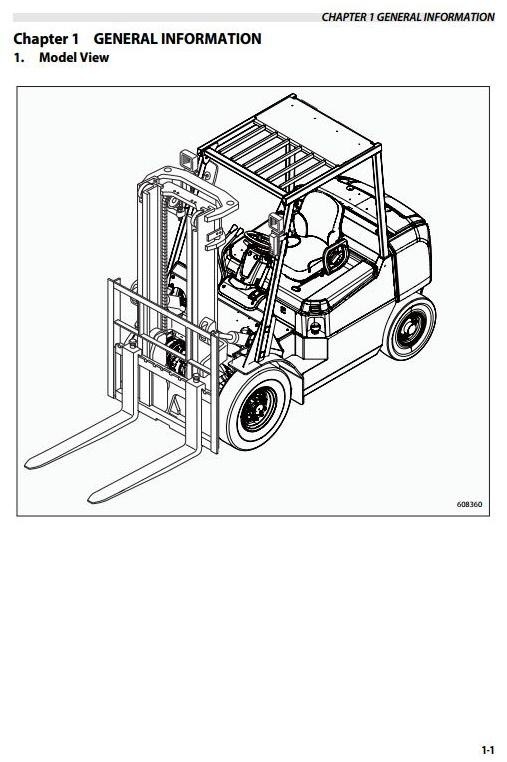 Mitsubishi Diesel Forklift Truck FD20HS, FD25HS, FD30HS Workshop Service Manual