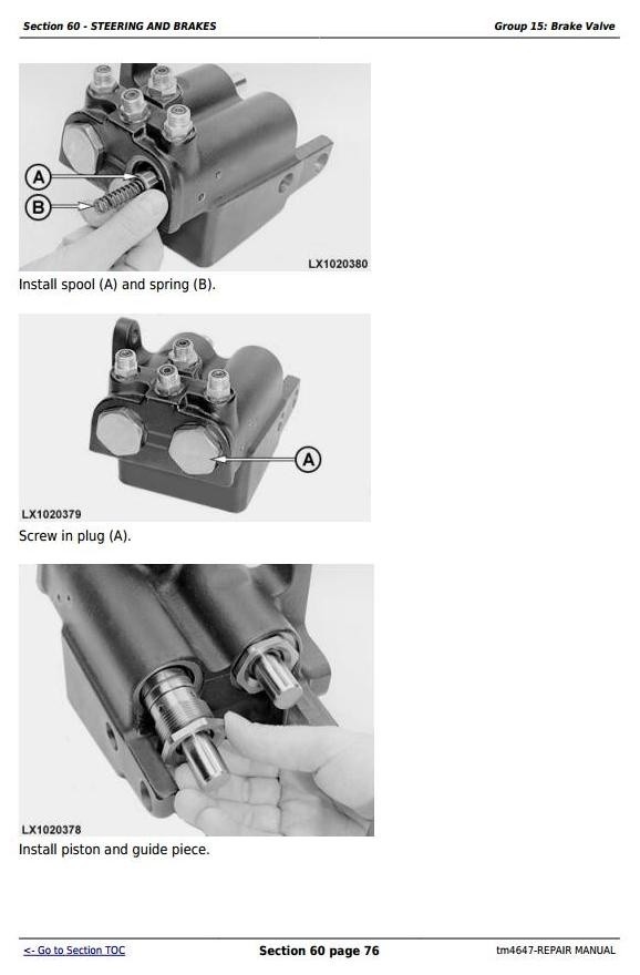 John Deere 6120, 6220, 6320, 6420, 6120L, 6220L, 6320L, 6420L, 6520L Tractors Repair Manual (tm4647)