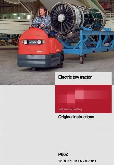 Linde Electric Tractor Type 126: P60Z Operating Instructions (User Manual)
