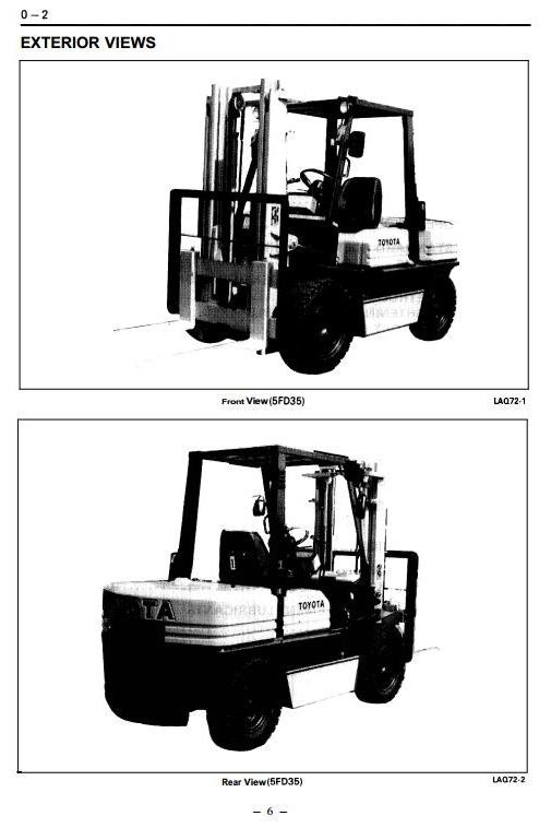 Toyota LPG Forklift Truck: 5FG33, 5FG35, 5FGE35, 5FG40, 5FG45 Workshop Service Manual