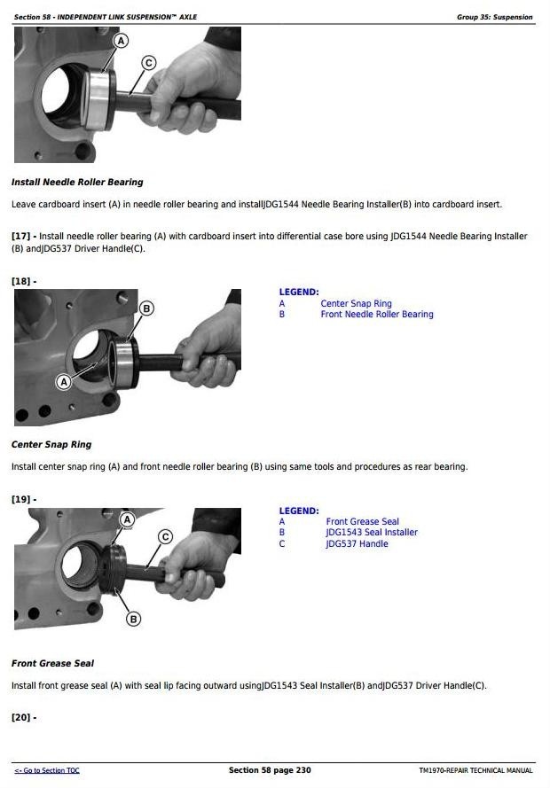 John Deere 8120, 8220, 8320, 8420, 8520 (Worldwide Edition) Tractors Service Repair Manual (TM1970)
