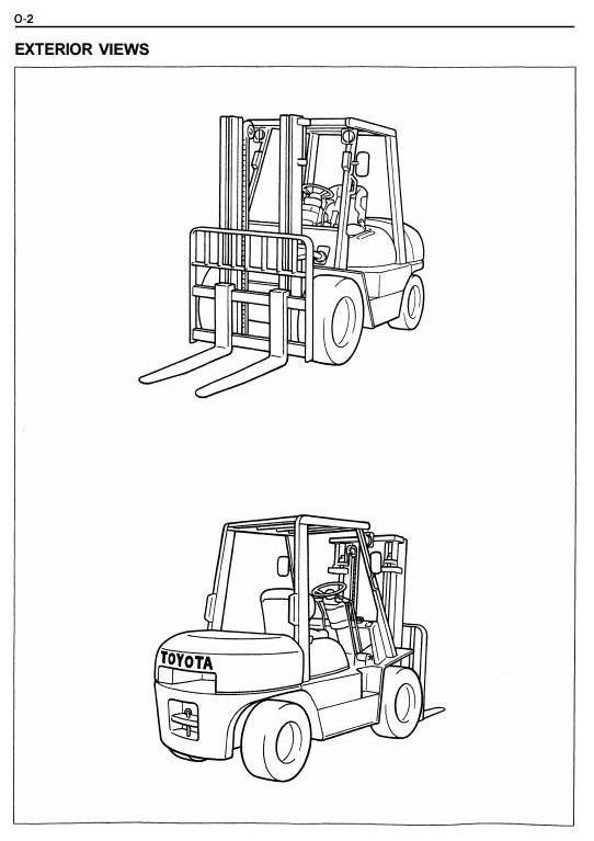 Toyota LPG Forklift Truck 6FGU33, 6FGU35, 6FGU40, 6FGU45, FGAU50 Workshop Service Manual