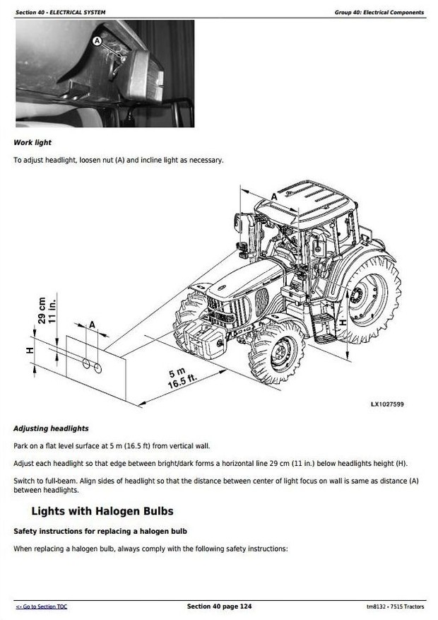 John Deere 7515 2WD or MFWD Tractors Service Repair Technical Manual (tm8132)