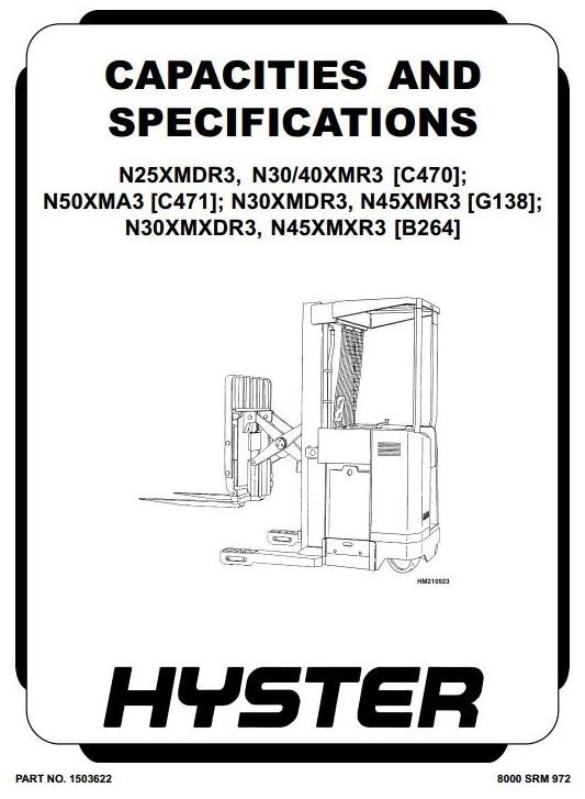 Hyster Electric Forklift Truck Type C471: N50XMA3 Workshop Service Repair Manual