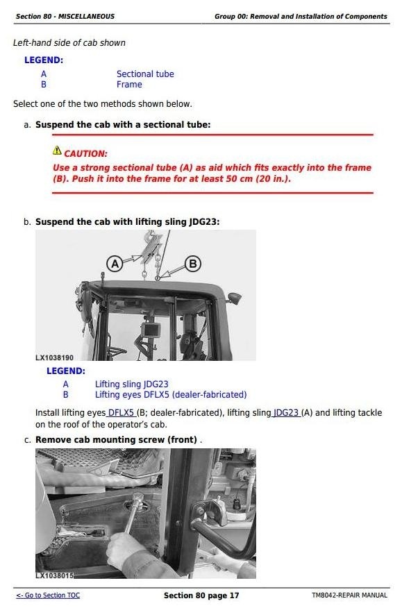 John Deere 7430 & 7530 Premium (European Edition) Tractors Service Repair Manual (TM8042)