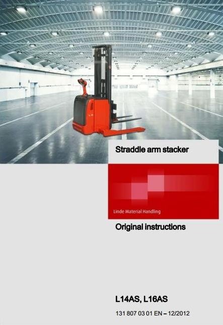 Linde Pallet Truck Type 131: L14AS, L16AS Operating Instructions (User Manual)