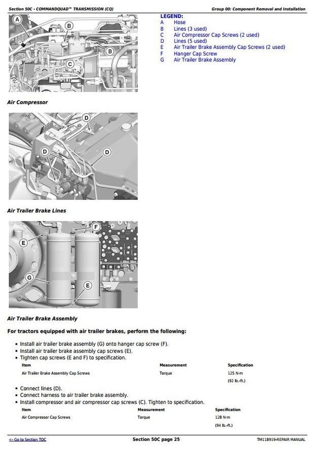 John Deere 7210R, 7230R, 7250R, 7270R, 7290R & 7310R Tractors Service RepairRepair Manual (TM118919)