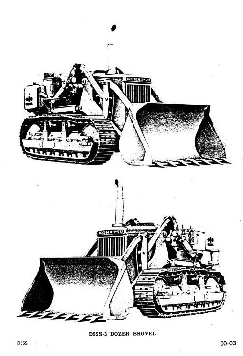 Komatsu Crawler Dozers D55S-3 sn:2008 and up Workshop Service Manual
