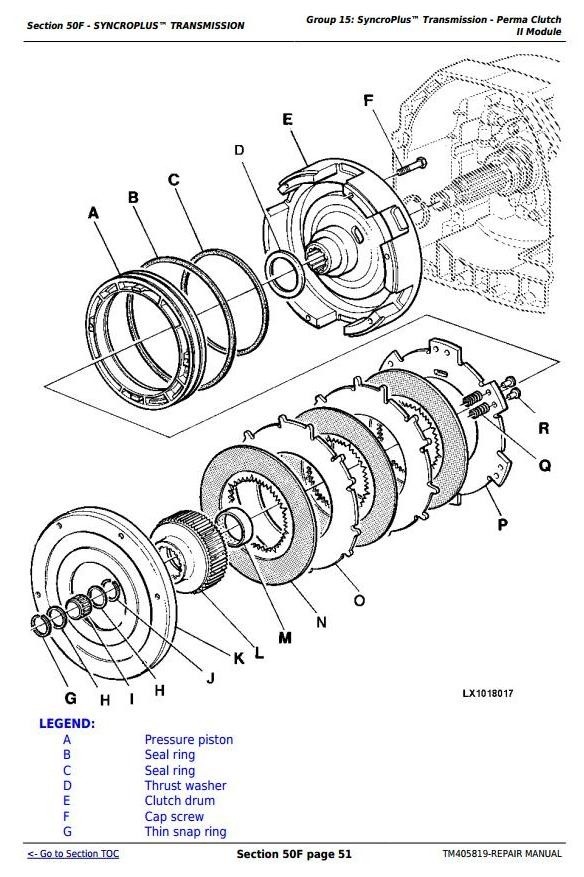 John Deere 6105M, 6115M, 6125M, 6130M, 6140M (European Edition) Tractors Repair Manual (TM405819)