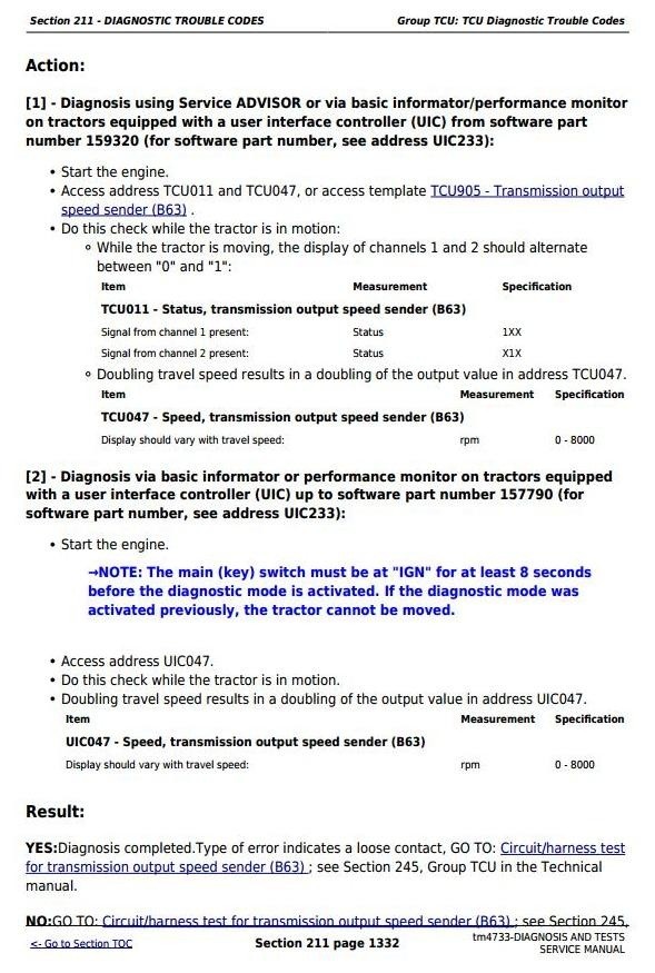 John Deere 6120, 6220(L), 6320(L), 6420(L), 6520L Tractors Diagnosis & Tests Service Manual (tm4733)