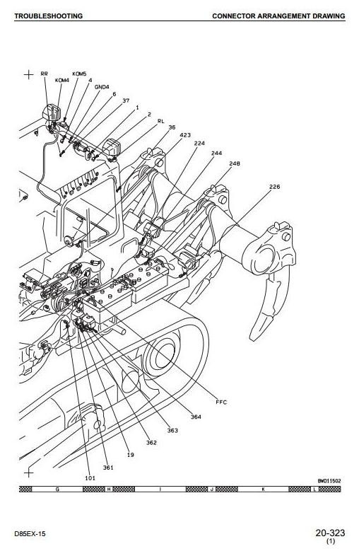 Komatsu Crawler Dozers D85EX-15 10001 and up, D85PX-15 1001 and up Workshop Service Manual
