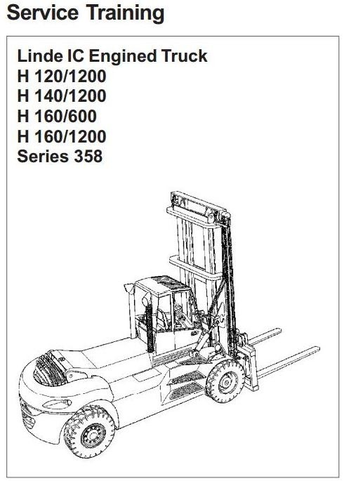 Linde Forklift Truck Type 358: H120-1200, H140-1200, H160, H160-1200 Workshop Manual