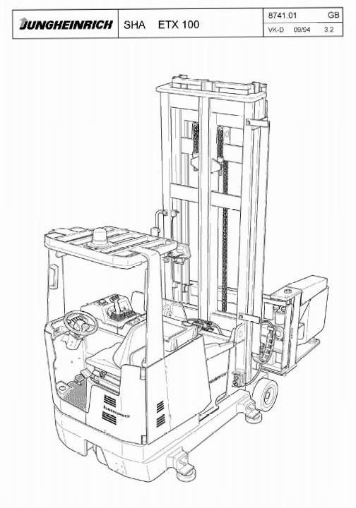 Jungheinrich Electric tri-lateral stacker ETX 100 (03.1994-05.1997) Workshop Service Manual
