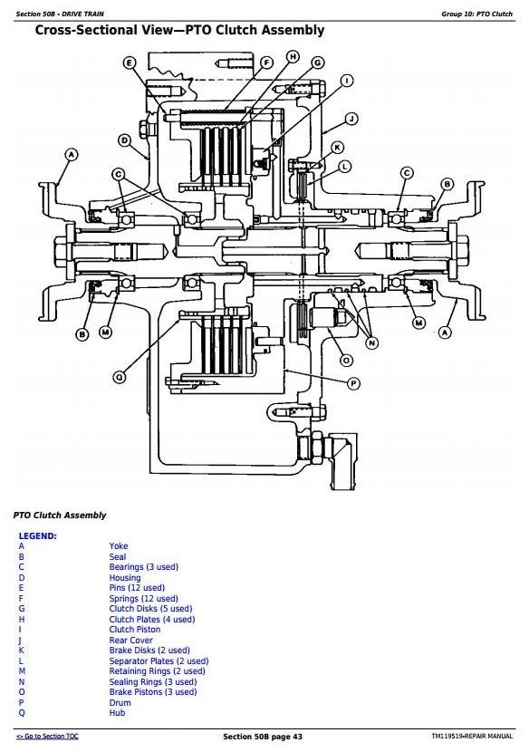 John Deere 9370R,9420R,9470R,9520R,9570R,9620R,9470RX,9520RX,9570RX,9620RX Tractors Repair(TM119519)