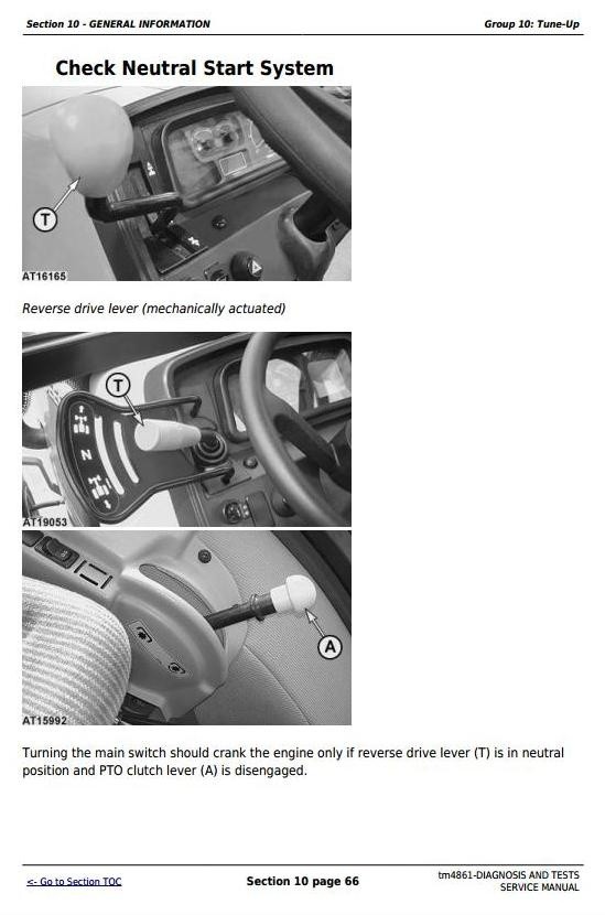 John Deere 5215F/V, 5315F/V, 5515F/V, 5615F/V Tractors Diagnostics and Tests Service Manual (tm4861)