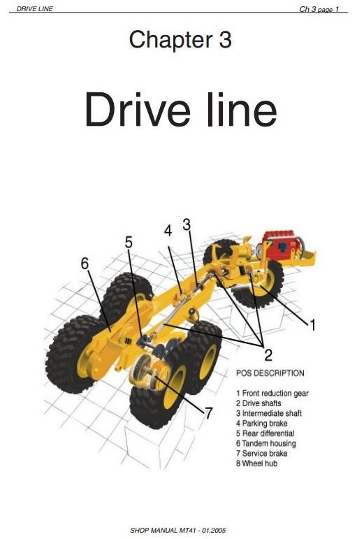 Doosan Articulated Dump Truck Type Moxy MT41 Workshop Service Manual
