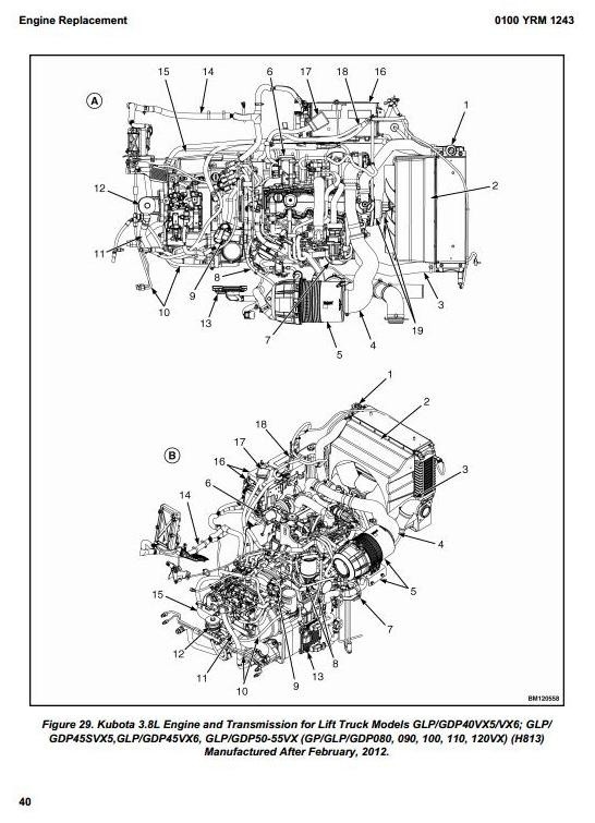 Yale (J813) GLP/GDP-40VX5,-40VX6,-45SVX5,-45SVX5,-45VX6,-50VX,-55VX Workshop Service Manual