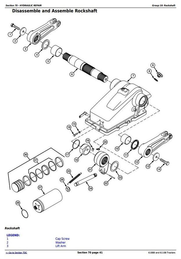 John Deere 6100B and 6110B 2WD or MFWD - China Tractors Service Repair Manual (TM700019)