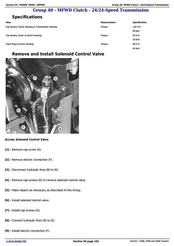 John Deere 5300, 5400 and 5500 Tractors Diagnosis and Tests Service Manual (tm4542)