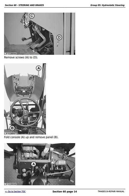 John Deere 6130, 6230, 6330, 6430, 6530, 6534, 6630 Europe Tractors Service Repair Manual (TM400519)