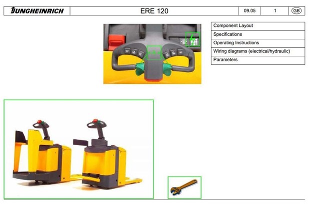 Jungheinrich Electric stacker Type ERE 120 (09.2005-04.2008) Workshop Service Manual