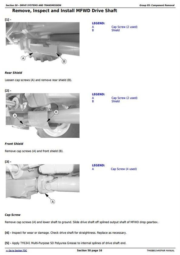 John Deere 6105E, 6120E, 6135E Final Tier IV(from 10.2015) Tractors Service Repair Manual (TM608619)