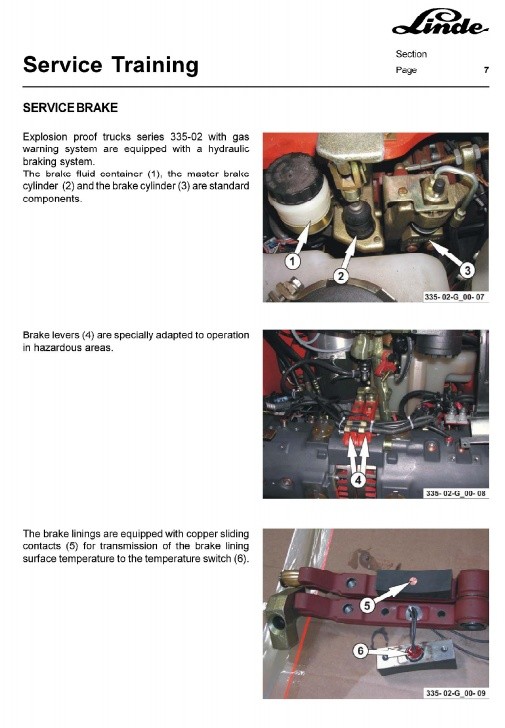 Linde Explosion Proof Forklift 335-02 Series: E14, E16, E16C, E18C,E16P, E18P, E20P Service Manual