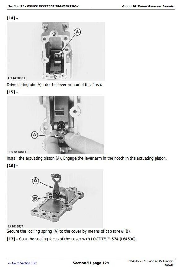John Deere 6215 and 6515 European Tractors Service Repair Manual (tm4645)