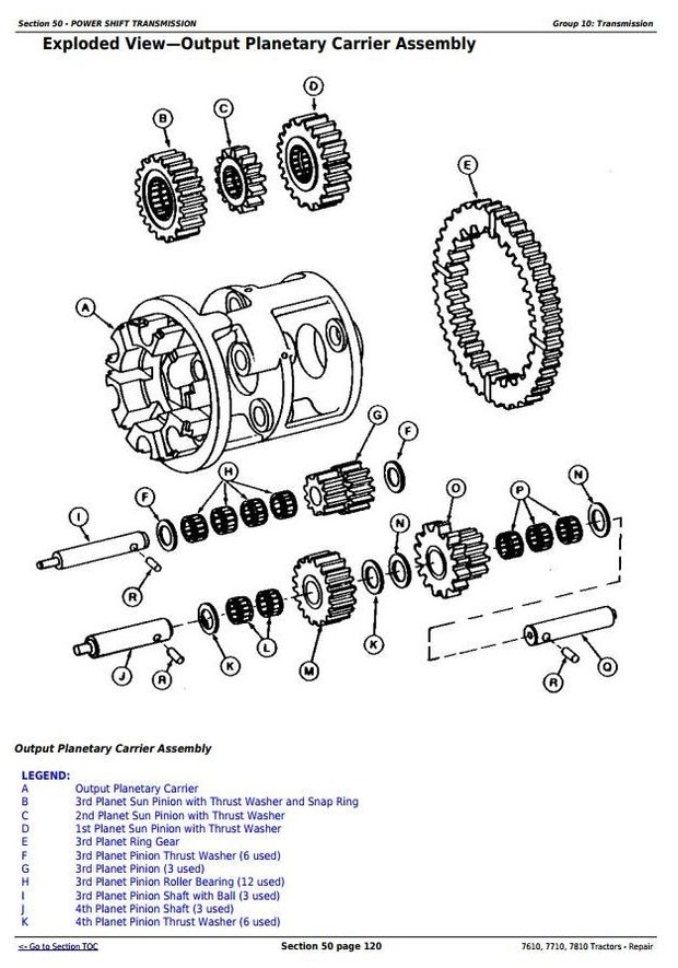 John Deere 7610, 7710, 7810 2WD or MFWD Tractors Service Repair Manual (TM1651)